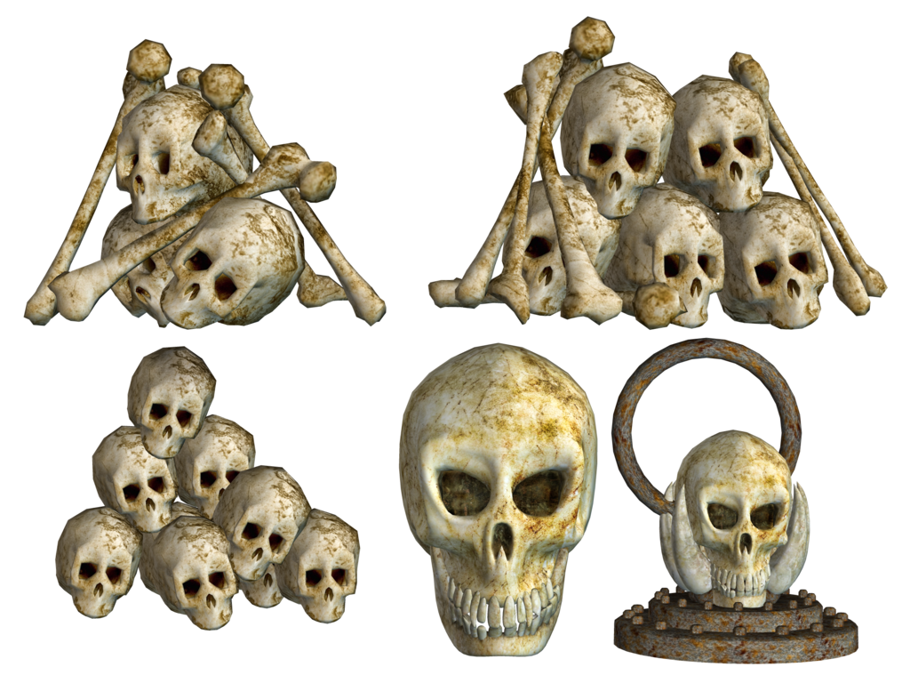 Pile of Skulls PNG Pic