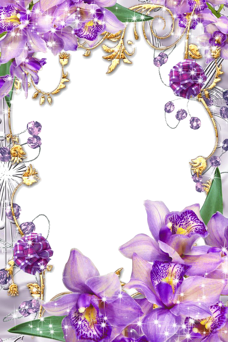 Purple Border Frame PNG Transparent Image