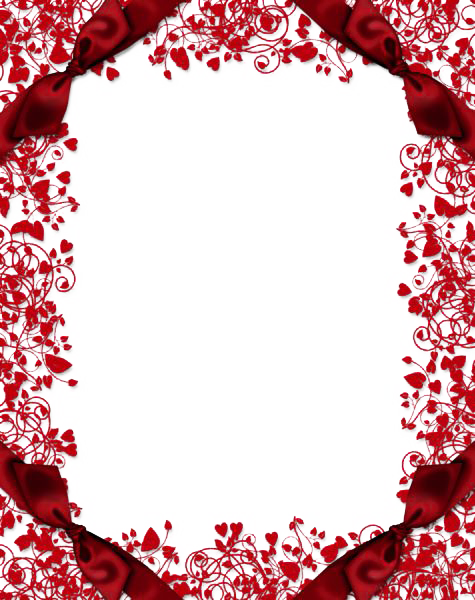 Red Flower Frame PNG Clipart