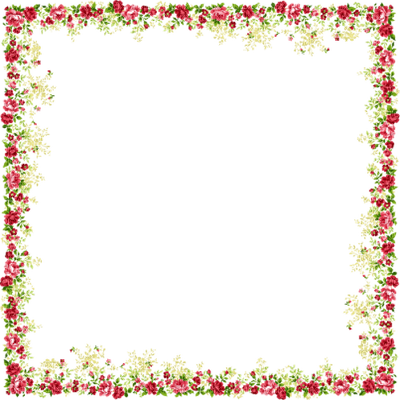 Cornice fiore rosso PNG Clipart