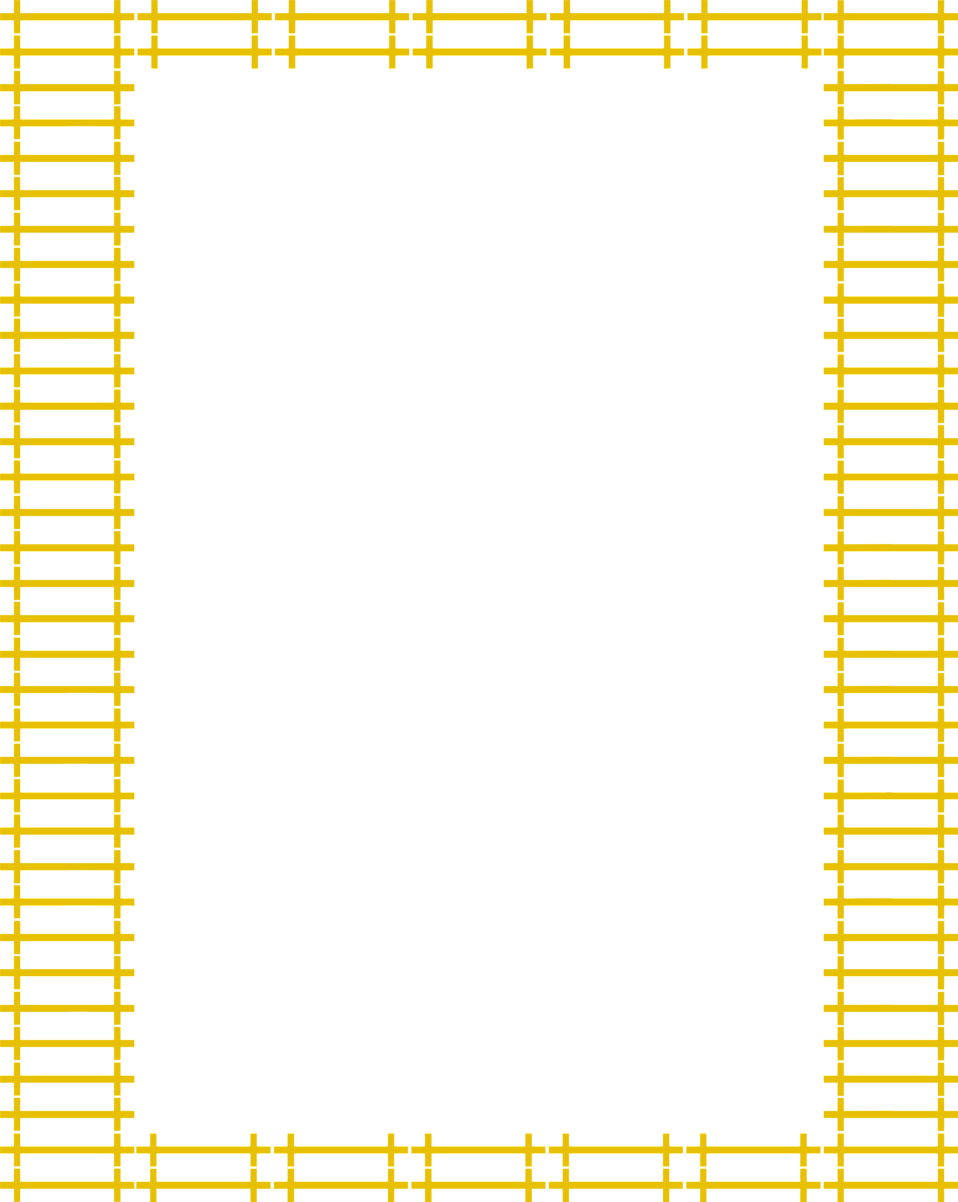 Yellow Border Frame PNG Transparent Image