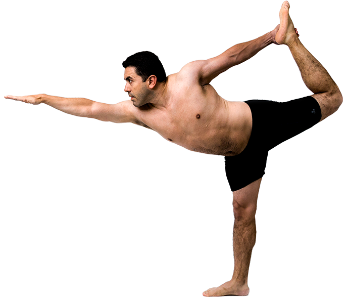 Yoga homem transparente fundo