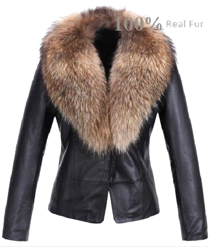 Fur Lined Leather Jacket PNG Photos