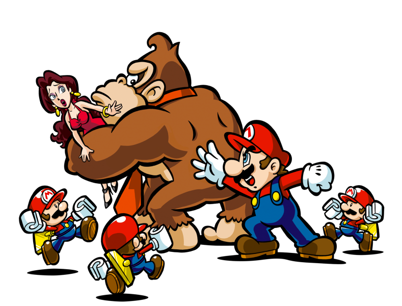 Mario против Donkey Kong PNG прозрачная картина