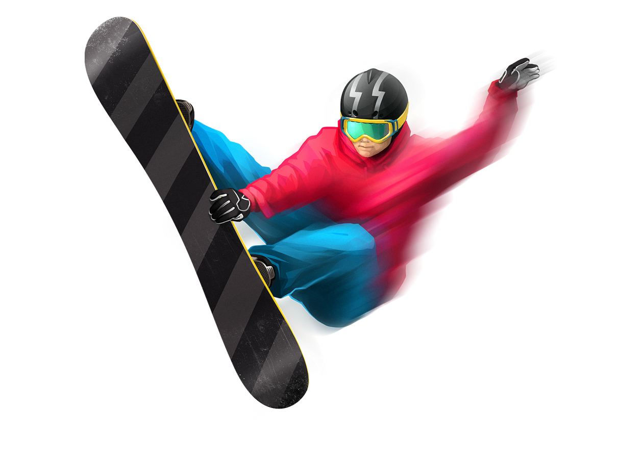 Snowboarding melompat PNG Transparan Picture