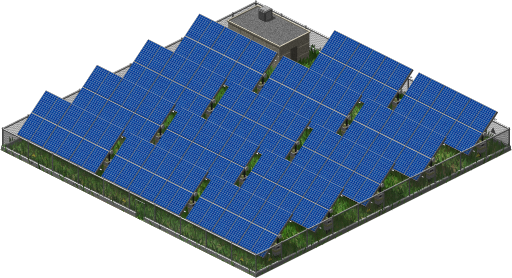 Sistema de energía solar PNG HD