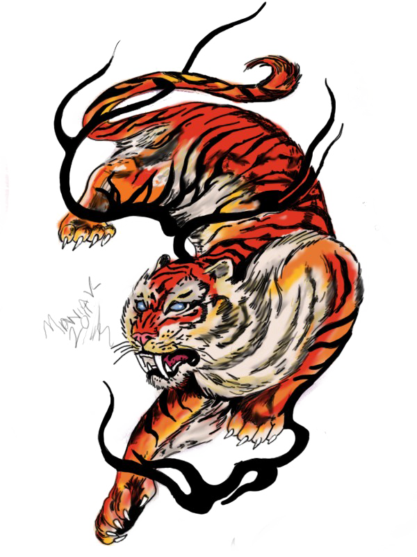Download gratuito di Tiger Tattoos PNG
