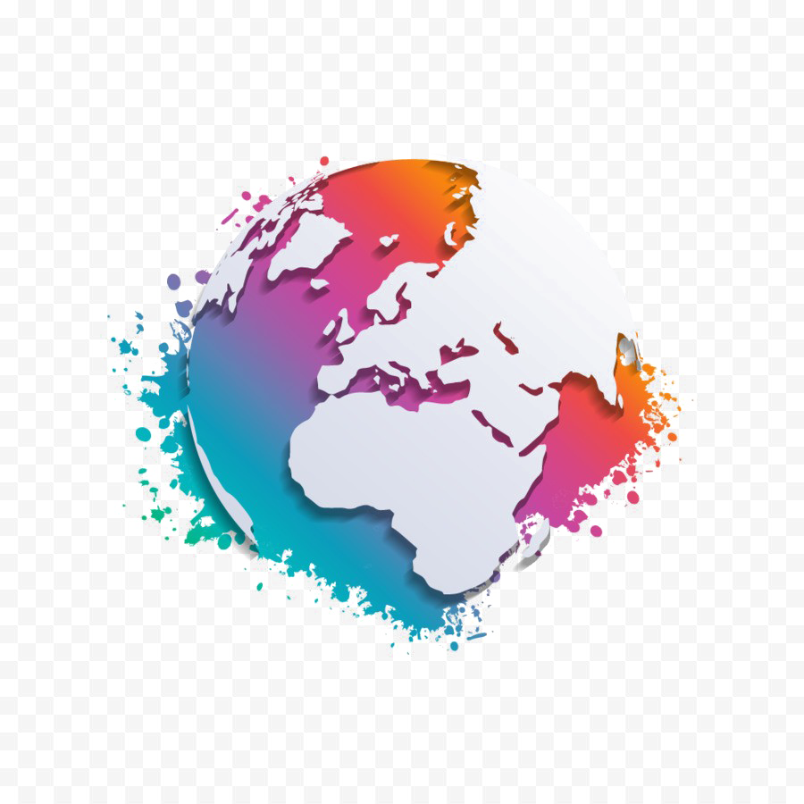 Mapa del mundo abstracto PNG transparente