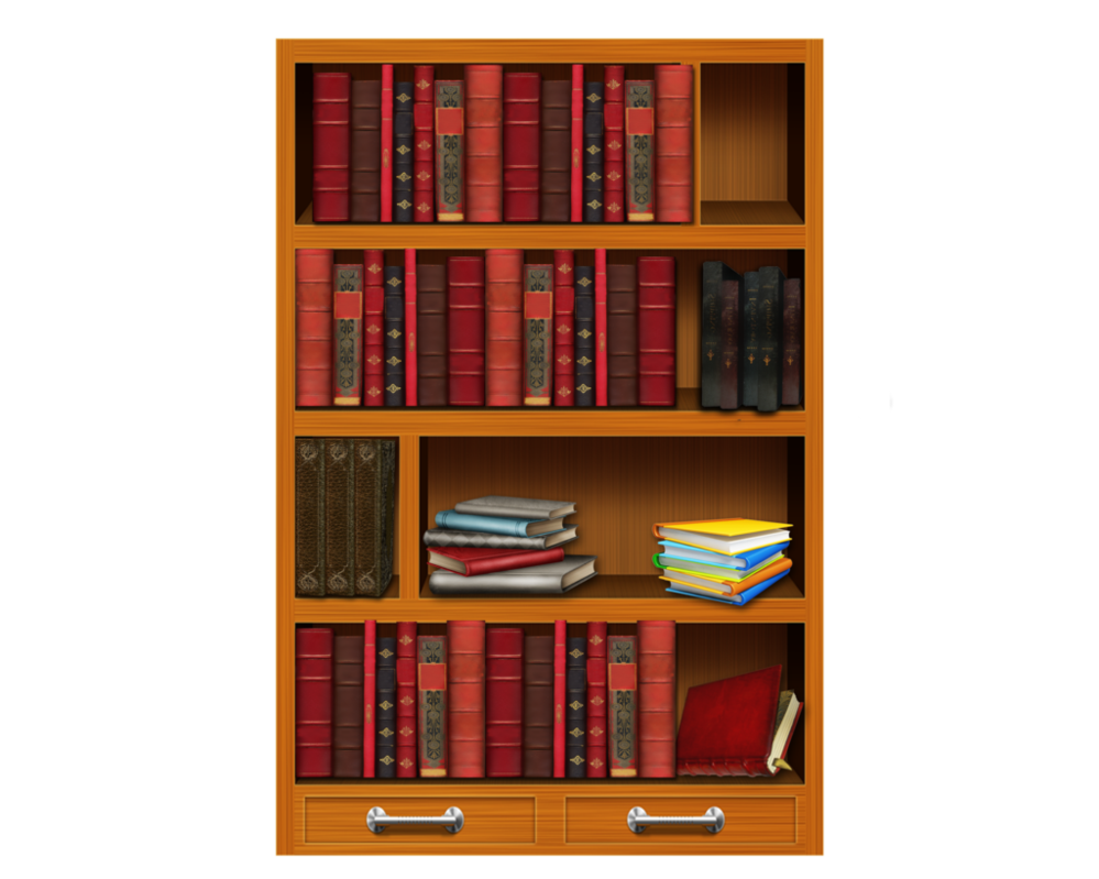 Bookshelf PNG HD
