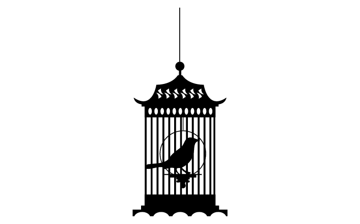 Clipart di uccelli in gabbia