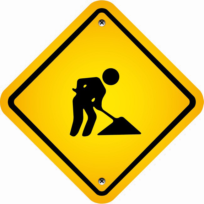 Construction Sign PNG File