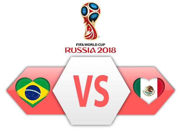 FIFA World Cup 2018 Brazil VS Mexico PNG Image