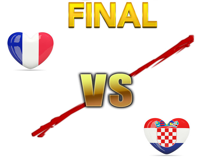 FIFA كأس العالم 2018 المباراة النهائية فرنسا vs كرواتيا PNG ملف