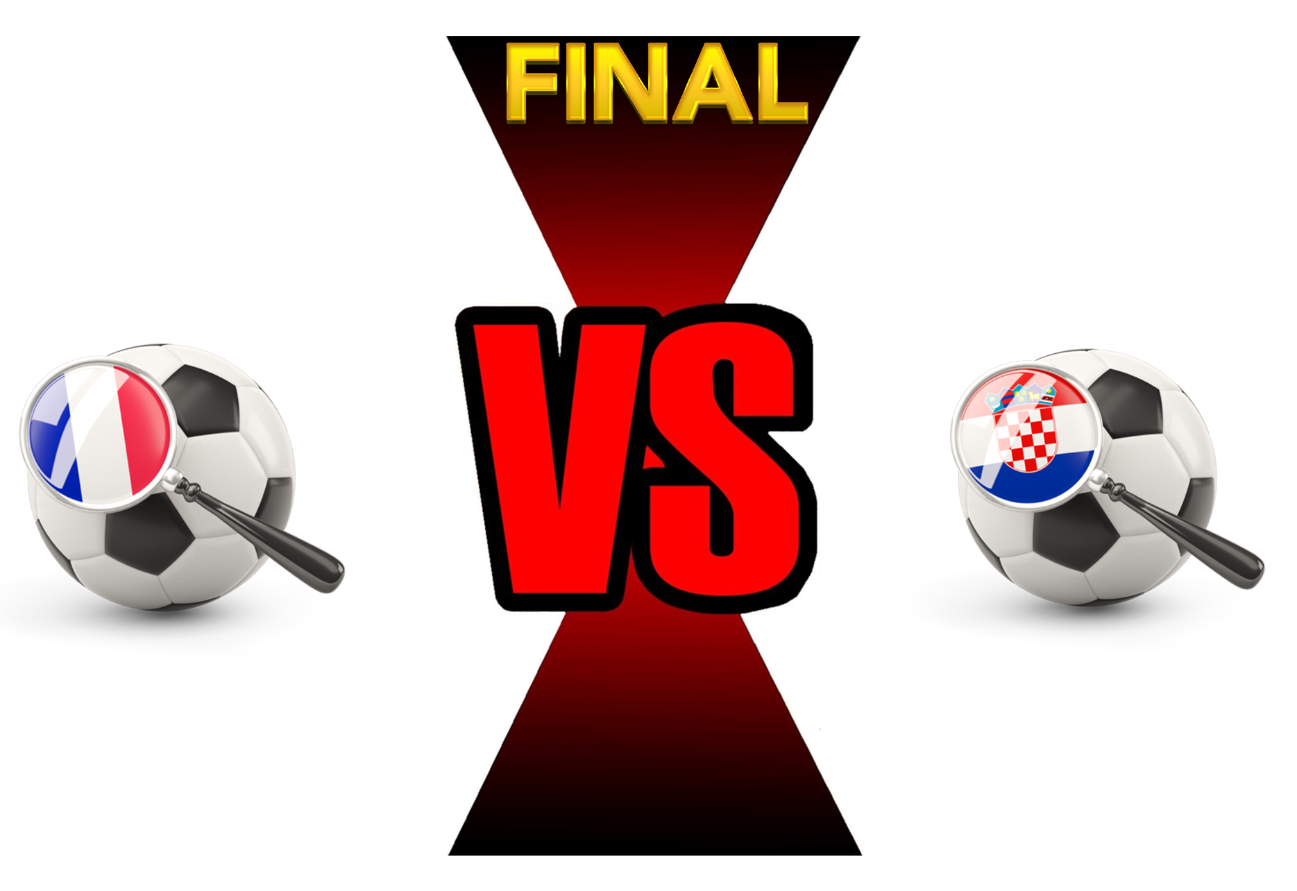 FIFA World Cup 2018 Final Match France VS Croatia PNG Image