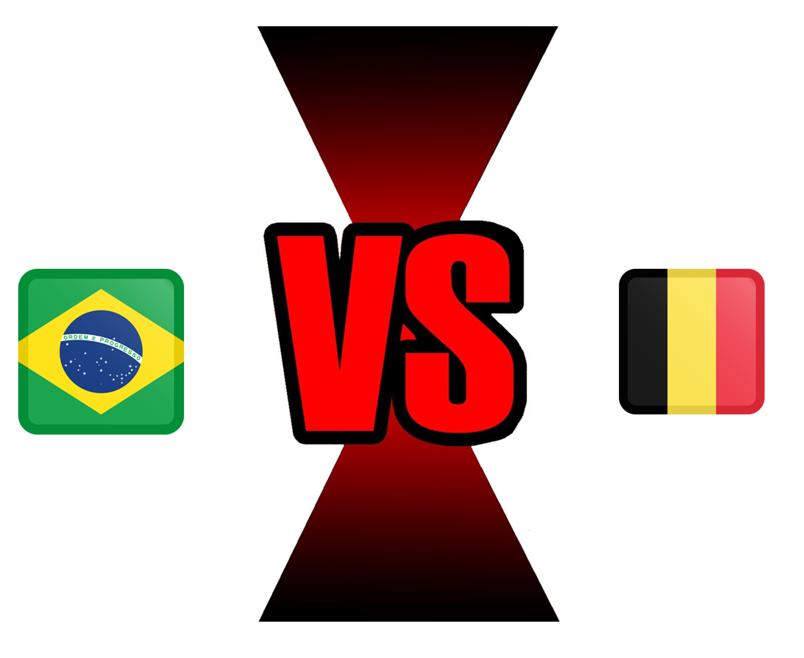 FIFA World Cup 2018 Quarter-Finals Brazil VS Belgium PNG Image