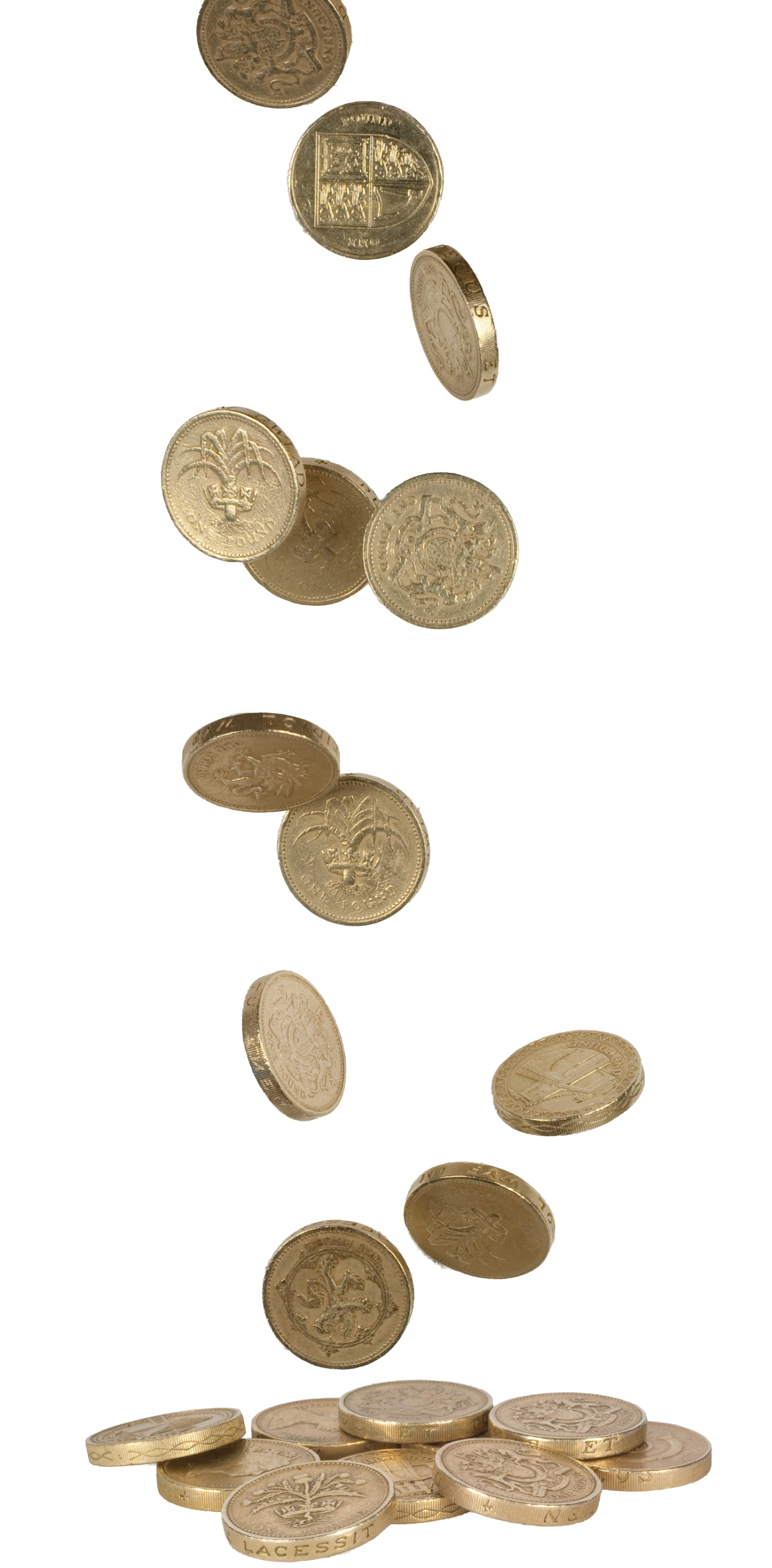 Falling Coins Download PNG Image