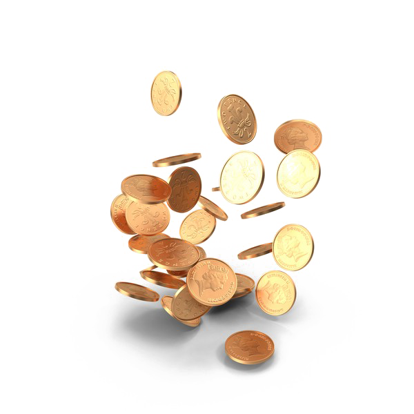 Falling Coins PNG Image
