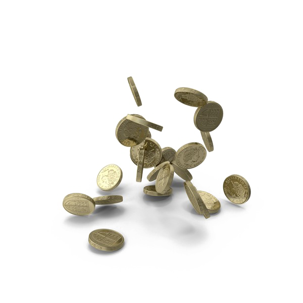 Falling Coins PNG Pic
