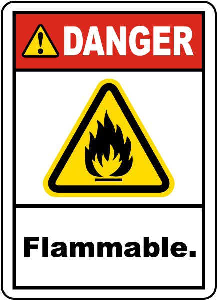 Flammable Sign PNG Picture