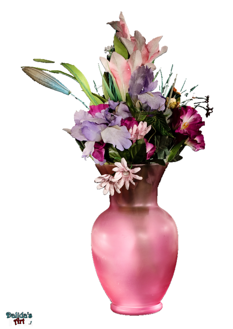 Цветочная ваза PNG фоновое изображение