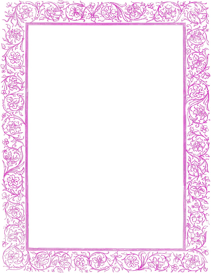 Girly Border PNG Free Download