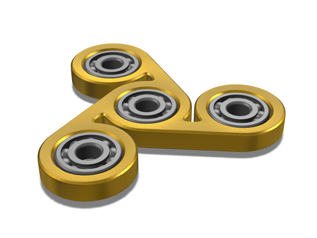 Gold Fidget Spinner прозрачный PNG