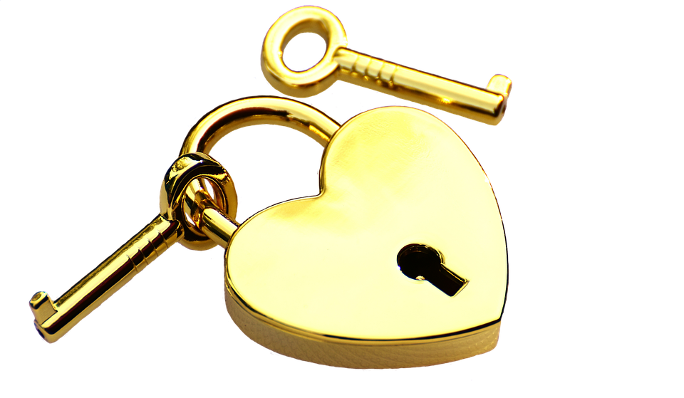 Heart Key Background PNG