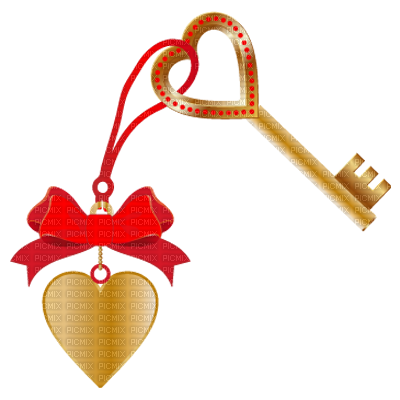 Heart Key PNG Image