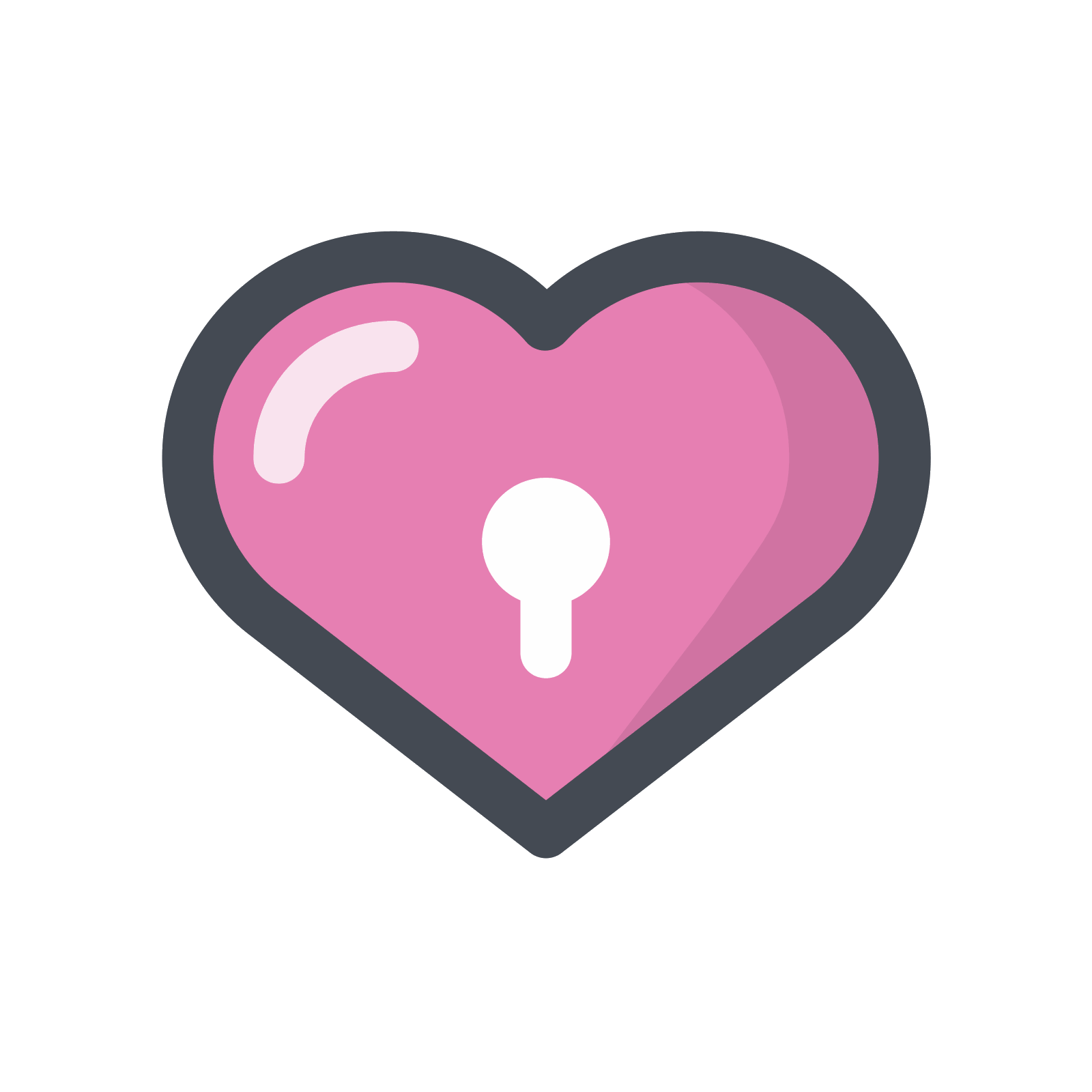 Heart Key PNG Transparent Picture