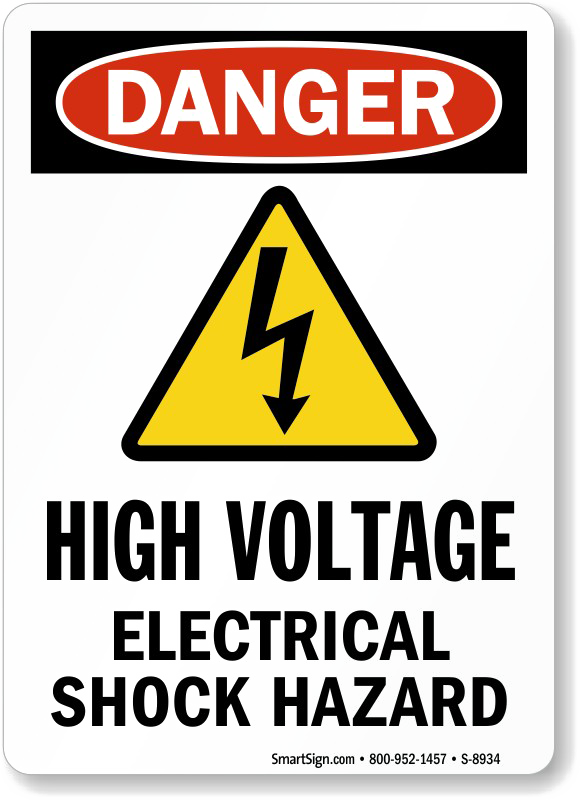 High Voltage Sign Background PNG
