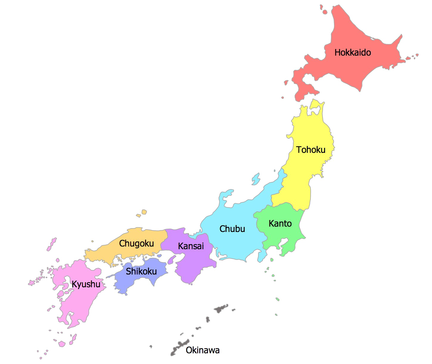 Japan Map PNG HD