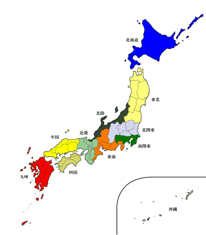 แผนที่ญี่ปุ่น PNG Pic