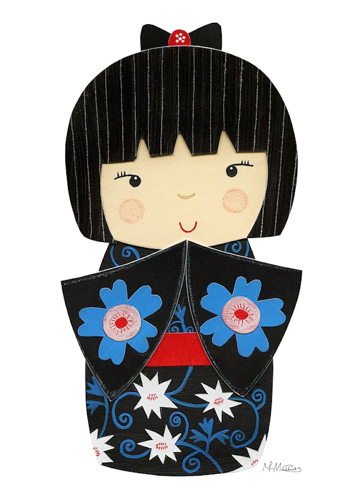 Japanese Doll Background PNG