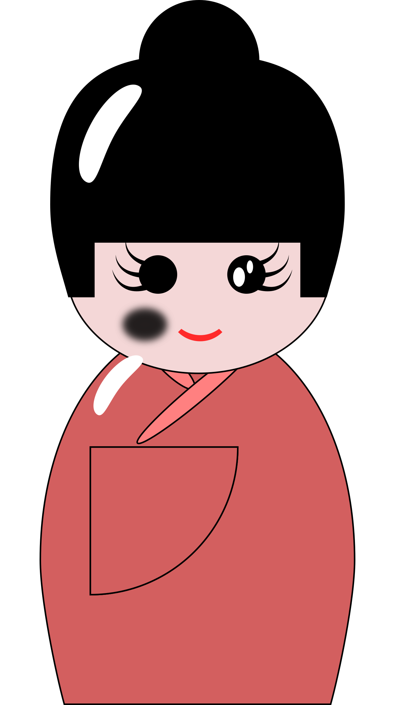 Japanese Doll PNG Background Image