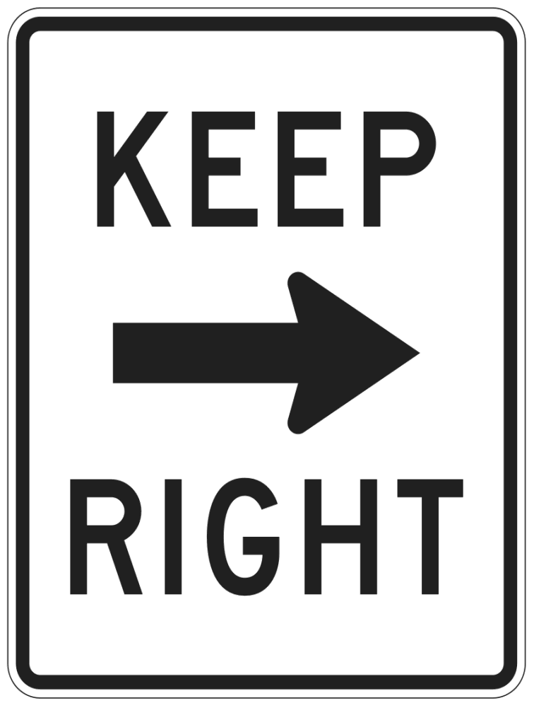 Keep Right PNG File