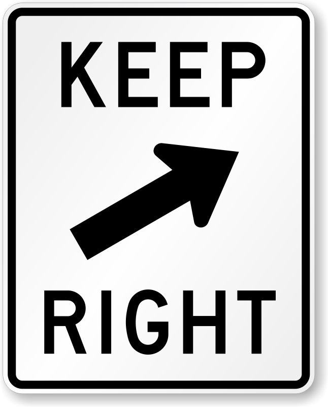 Keep Right PNG Image