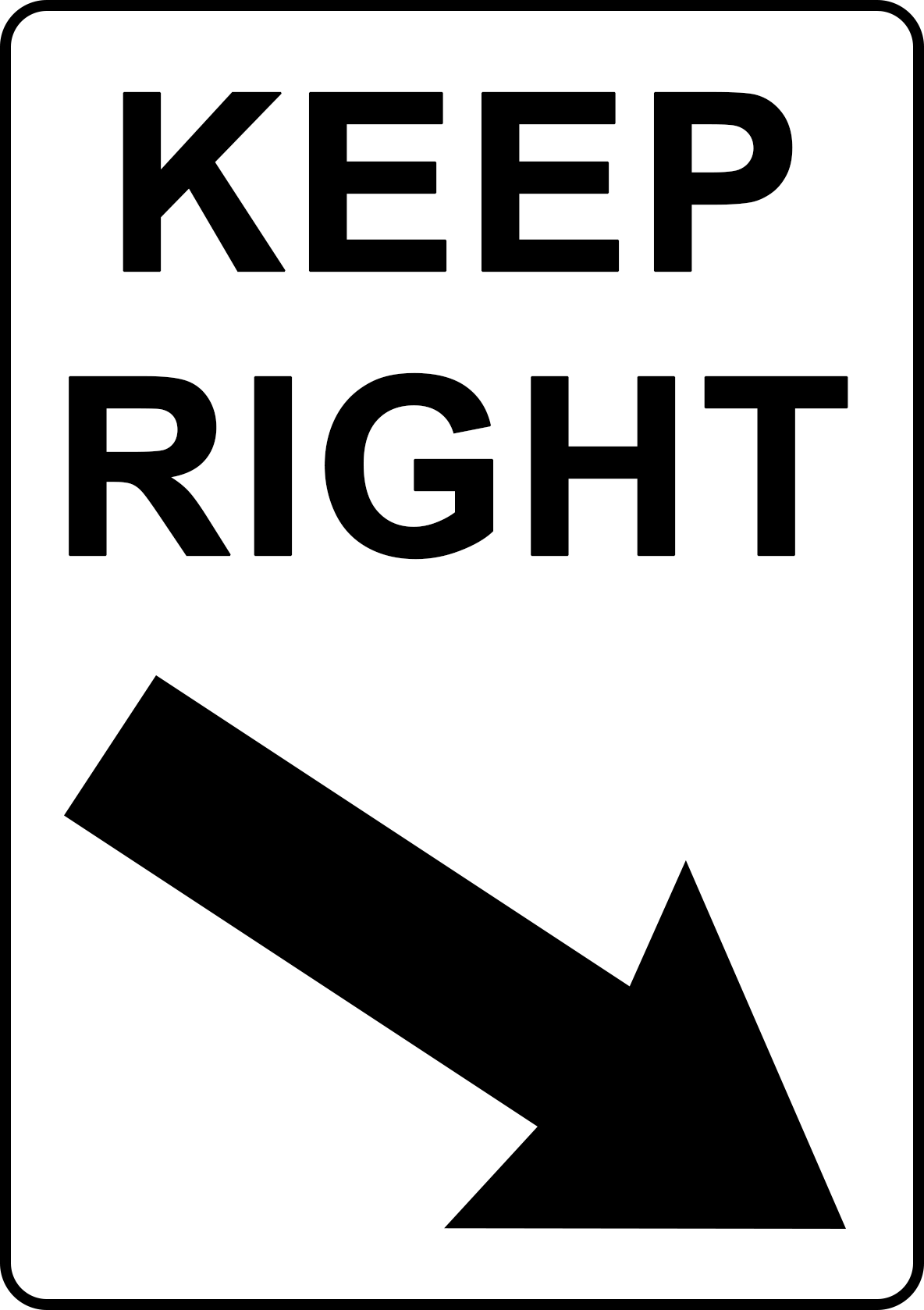 Keep Right PNG Transparent Image