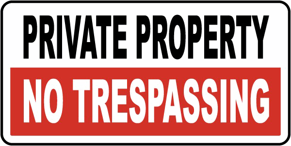No Trespassing Sign PNG Clipart