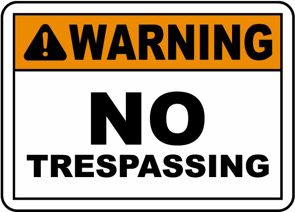 No Trespassing Sign Transparent Background