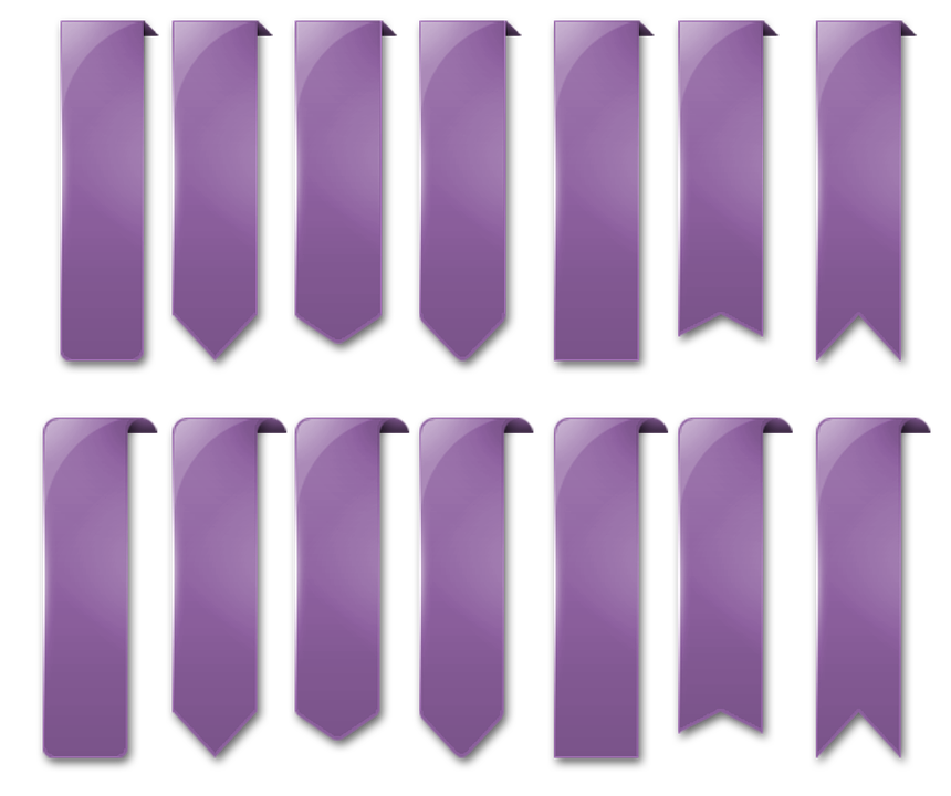 Purple Banner Transparent Background