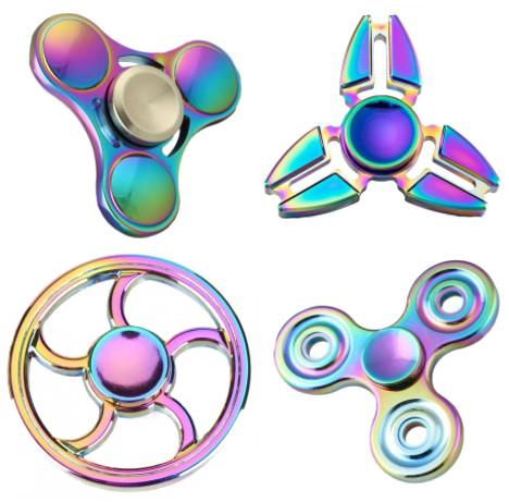Rainbow Fidget Spinner PNG прозрачный