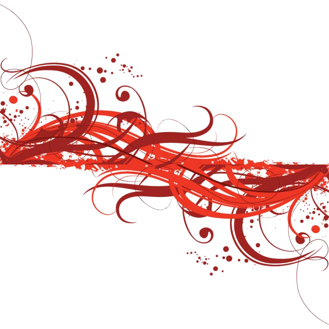 Rode abstracte lijnen PNG-afbeelding