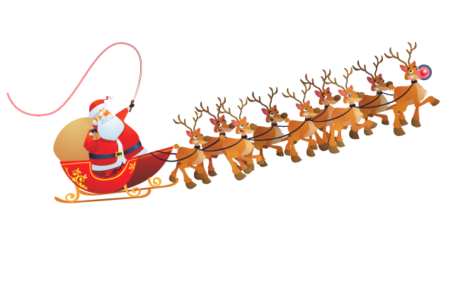 Santa Sleigh PNG Picture