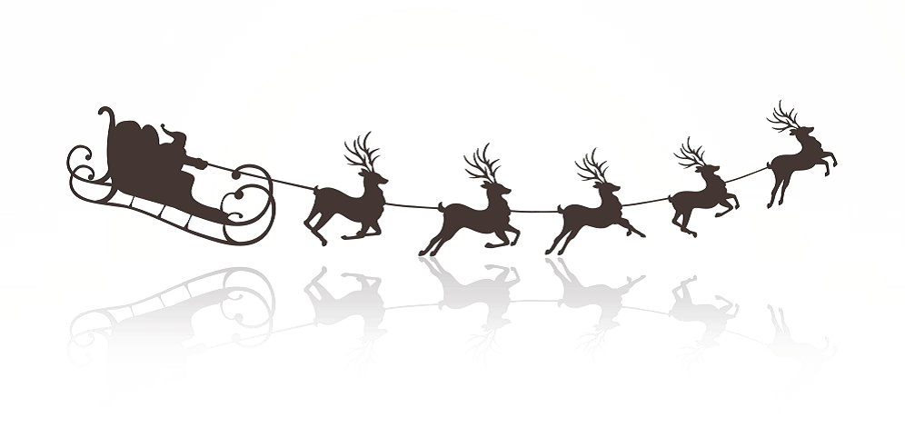 Santa Sleigh PNG Transparent Picture