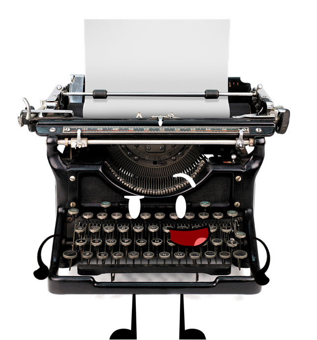 Fond Transparent de machine à écrire