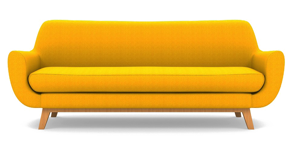 Sofá amarillo PNG Clipart