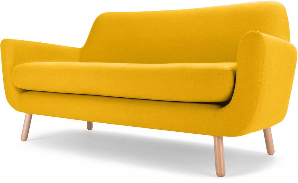 ภาพโซฟาสีเหลือง PNG