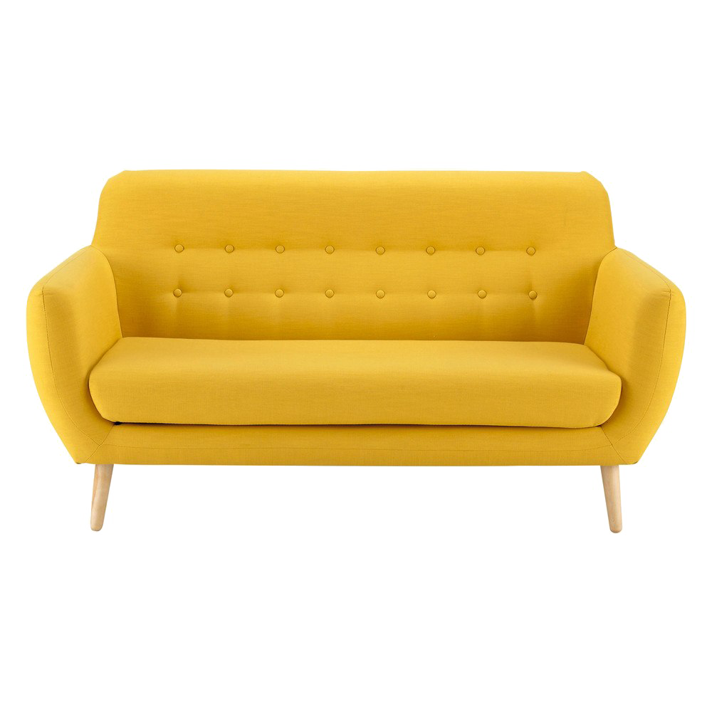 Yellow Sofa PNG Transparent Image