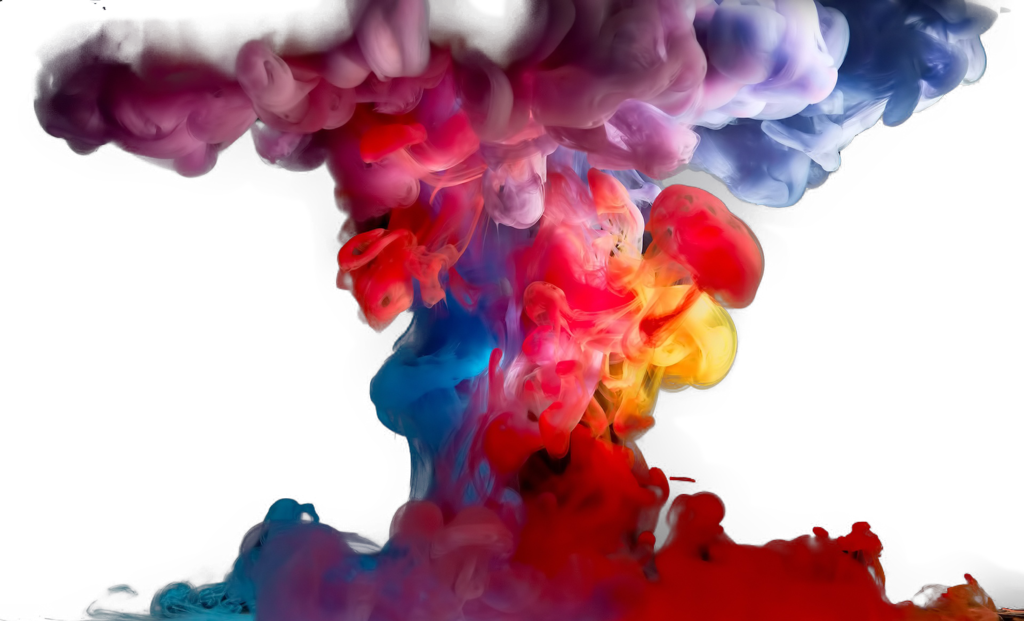 Imagen transparente de humo colorido PNG