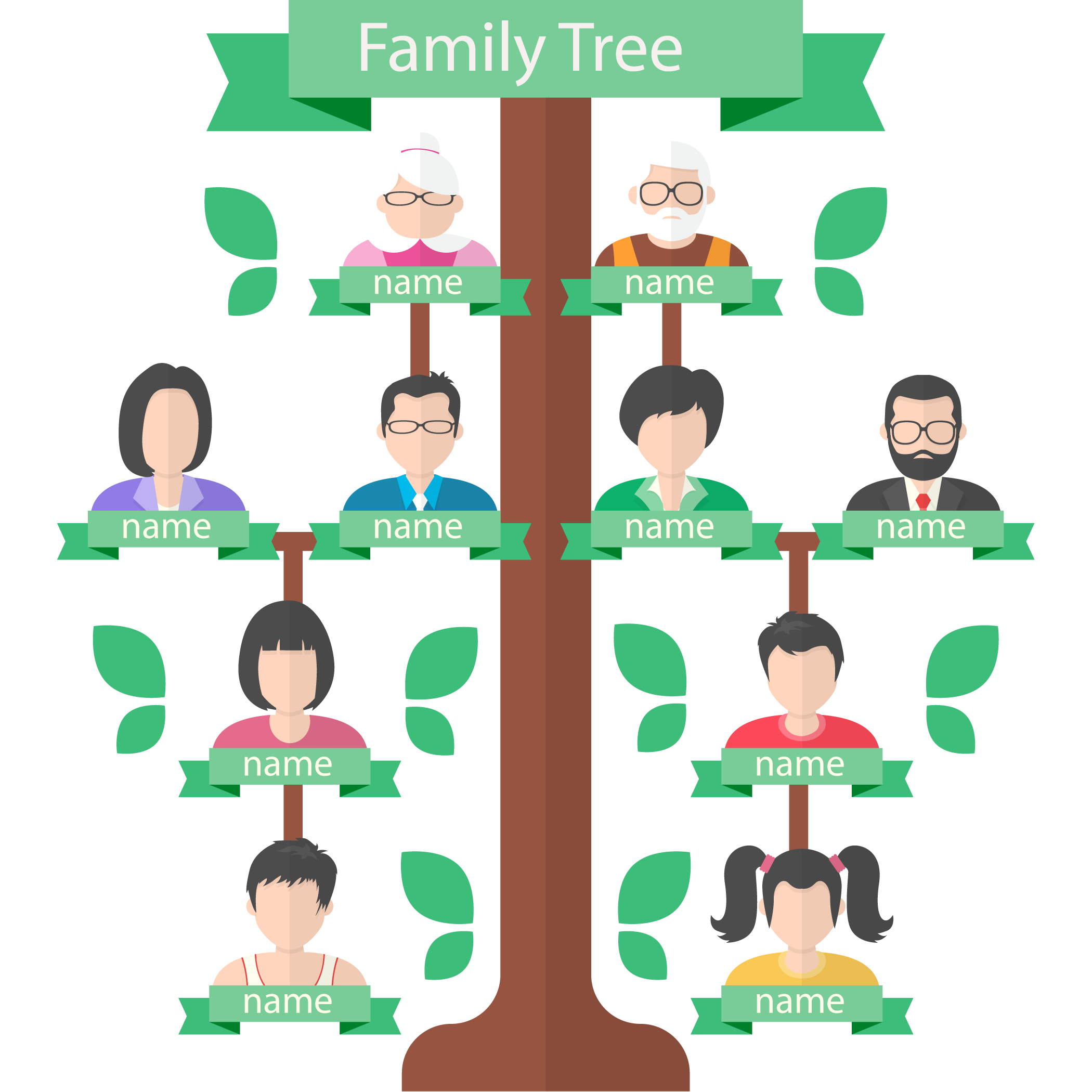 Family Tree Fond PNG
